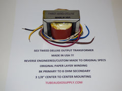 5E3 TWEED DELUXE OUTPUT TRANSFORMER, USA made, Paper Layer wound, HEYBOER