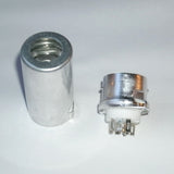 Ceramic tube socket, 9 pin with shield