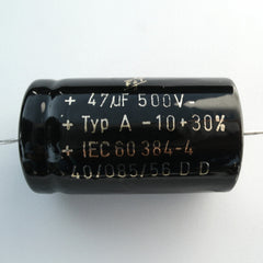 F&T 47@500V electrolytic cap, axial lead