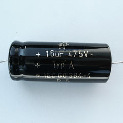 F&T 16uf@475V electrolytic capacitor, axial leads