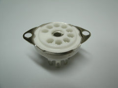 Ceramic tube socket, 9 pin, BOTTOM mount