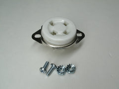 Ceramic tube socket, 4 pin, Top mount
