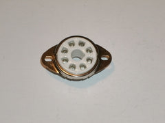 Ceramic tube socket, octal 8 pins top mount